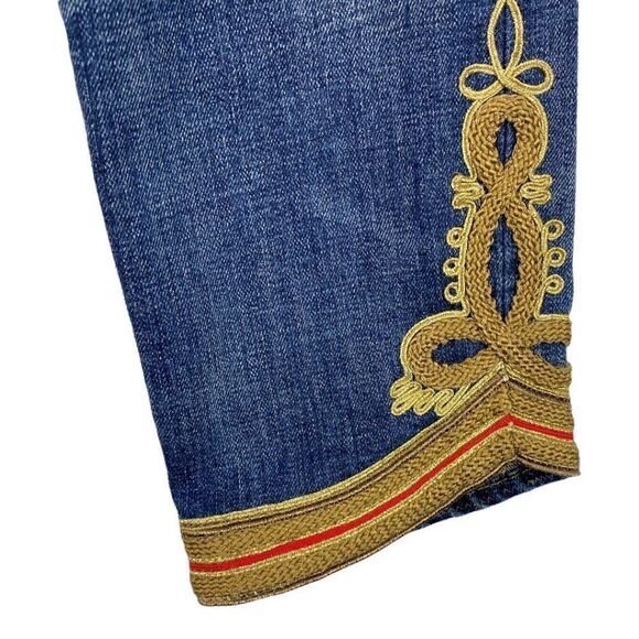 Polo Ralph Lauren Womens Waverly Straight Crop  Embroidered Hem Jeans US 25 - Picture 8 of 13